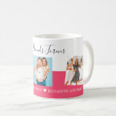3 Foto Collage Best Friends Custom Text Script Koffiemok (Voorkant rechts)