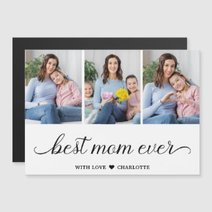 3 Foto Collage Best Mam Ever Magnetic Card