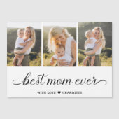 3 Foto Collage Best Mam Ever Magnetic Card (Voorkant)