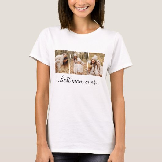 3 Foto Collage Best Mam Ever Women's T-shirt (Voorkant)