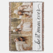 3 Foto Collage Beste mama ooit Deken (Voorkant Verticaal)