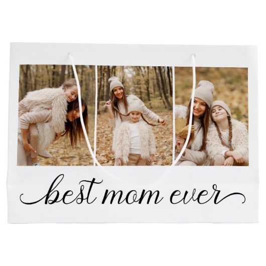 3 Foto Collage Beste mama ooit Groot Cadeauzakje (Achterkant)