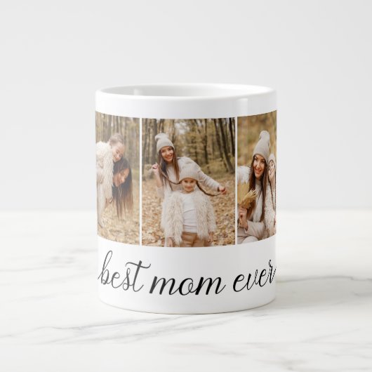 3 Foto Collage Beste mama ooit Grote Koffiekop (Voorkant)