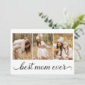 3 Foto Collage Beste mama ooit Kaart (Staand voorkant)