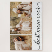 3 Foto Collage Beste mama ooit Legpuzzel (Verticaal)