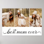 3 Foto Collage Beste mama ooit Poster (Voorkant)