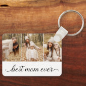3 Foto Collage Beste mama ooit Sleutelhanger (Voorkant)