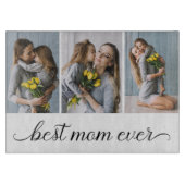 3 Foto Collage Beste mama ooit Snijplank (Voorkant)