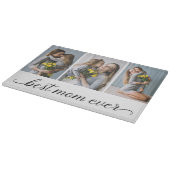 3 Foto Collage Beste mama ooit Snijplank (Hoek)