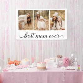 3 Foto Collage Beste mama ooit Spandoek