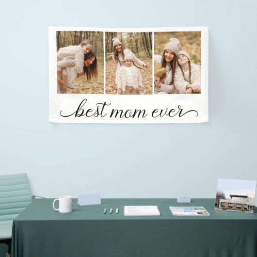 3 Foto Collage Beste mama ooit Spandoek (Beurs)