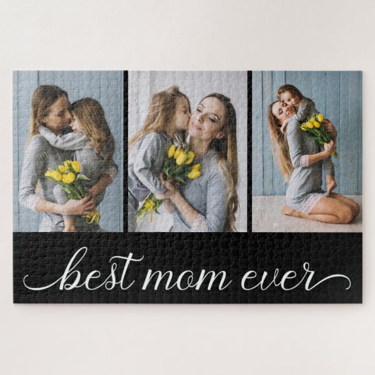 3 Foto Collage Beste Moeder Ooit  Legpuzzel (Horizontaal)