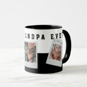 3 Foto Collage Beste opa ooit Persoonlijk Mok (Voorkant rechts)