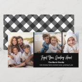 3 Foto collage - Black White Buffalo Pset Feestdagenkaart (Voorkant / Achterkant)