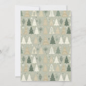 3-Foto Collage Boog Groen Vrolijk Kerstfeest Save The Date (Achterkant)