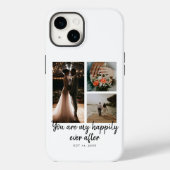 3 Foto Collage Bruiloft Jubileum Quote Case-Mate iPhone Case (Achterkant)