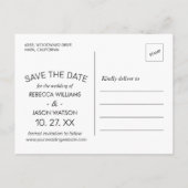3 Foto Collage Bruiloft Save the Date Briefkaart (Achterkant)