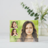 3 Foto Collage College High School Afstuderen Aankondigingskaart (Staand voorkant)