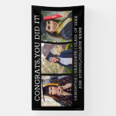 3 Foto Collage Congrats Afstudeerder 2023 Afstuder Spandoek (Verticaal)