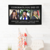 3 Foto Collage Congrats Afstuderen 2023 Afstuderen Spandoek (Insitu)