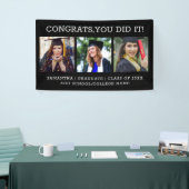 3 Foto Collage Congrats Afstuderen 2023 Afstuderen Spandoek (Beurs)