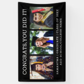 3 Foto Collage Congrats Afstuderen 2023 Afstuderen Spandoek (Verticaal)