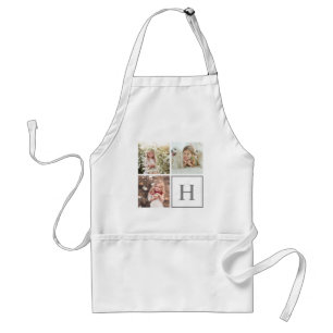3 Foto Collage Custom Monogram Kitchen Adult Apro Standaard Schort