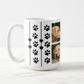 3 Foto Collage Dog Name Black Heart Koffiemok (Links)