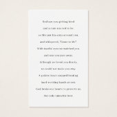 3 Foto Collage Funeral Memorial Prayer Kaarten Visitekaartje (Achterkant)