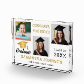 3 Foto Collage Gefeliciteerd Afgestudeerde Zwart W (Rechts)