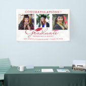 3 Foto Collage Gefeliciteerd Geslaagd Rood Wit Spandoek (Beurs)
