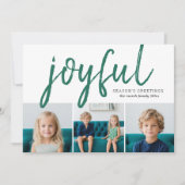 3 Foto collage - Gegroet van Joyful Season Feestdagenkaart (Voorkant)