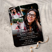 3 Foto Collage Graduation Party Invitation Magnet Magneet
