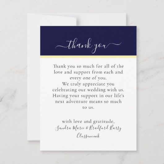 3 Foto Collage Gray Sand dollar Navy Blue Weddensc Bedankkaart (Achterkant)