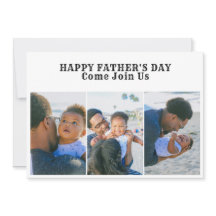 3 Foto Collage Happy Fathers Day Cookout Party