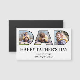 3 Foto Collage Happy Vaderdag Magnetic Kaart
