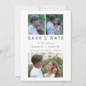 3 Foto Collage Huwelijk Save The Date (Voorkant)