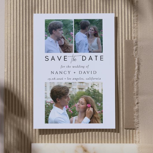 3 Foto Collage Huwelijk Save The Date