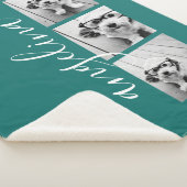 3 Foto Collage KAN achtergrondblauw bewerken Sherpa Deken (3/4)