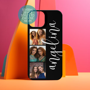 3 Foto Collage KAN BEWERKEN achtergrond KLEUR iPhone 15 Case
