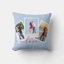 3 Foto Collage Liefde Rode Script Lichtblauw