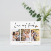 3 Foto collage Love and Bedankt Wedding (Staand voorkant)