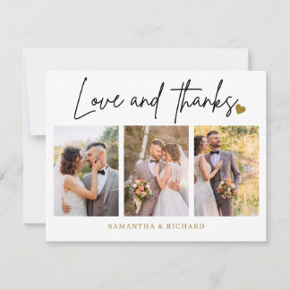 3 Foto collage Love and Bedankt Wedding
