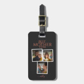 3 Foto Collage Mam Family Memorable Moederdag Bagagelabel (Voorkant verticaal)