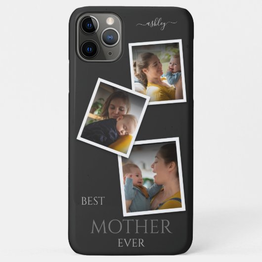 3 Foto Collage Mam Family Memorable Moederdag Case-Mate iPhone Case (Achterkant)