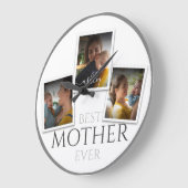 3 Foto Collage Mam Family Memorable Moederdag Grote Klok (Hoek)