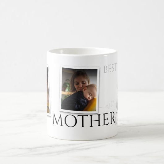 3 Foto Collage Mam Family Memorable Moederdag Koffiemok (Center)