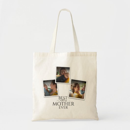3 Foto Collage Mam Family Memorable Moederdag Tote Bag (Voorkant)