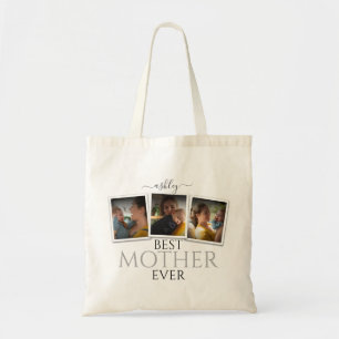 3 Foto Collage Mam Family Memorable Moederdag Tote Bag
