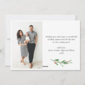 3 FOTO Collage Merry kerstgroet Feestdagenkaart (Achterkant)